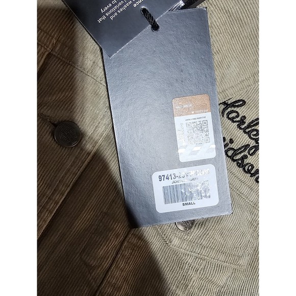 New Harley Davidson Women's Transcendent Corduroy Jacket Silver Sage Size SMALL - Picture 11 of 12